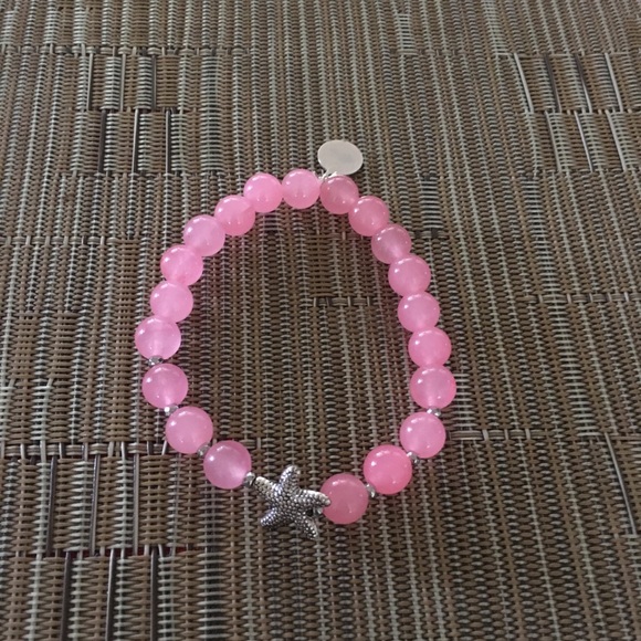 ๐7XHP๐ Silver Stretch Bracelet-Pink, Starfish - Picture 2 of 4